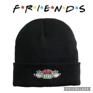 Friends Central Perk Logo unisex black Beanie NWT